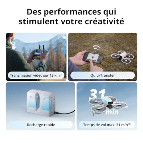 DJI Flip (RC 2 radio control with screen), 4K UHD Follow Me Camera Drone for adults, <249g, 3-axis nacelle, 13km video transmission, Palmar takeoff, 31 min flight time - Image 6