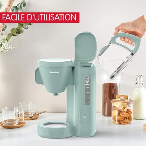 Moulinex Filter Coffee Maker, 10 to 15 Cups, 1.25 L, Swivel Filter Holder, Drip Proof, Warm, Morning, Eucalyptus, FG2M1310 - Image 4