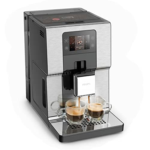 Krups Coffee Bean Machine, Pressure 15 bar, 17 drinks, Coffee Bean with Grinder, One Touch Cappuccino System, Touch Screen, Indicator Lights, Intuition Experience, Black EA876D10 - Image 2