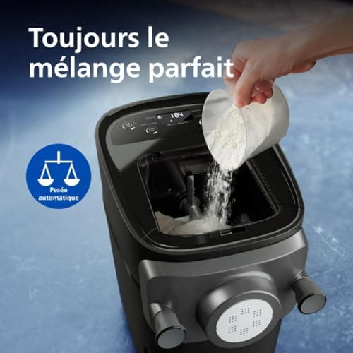Philips Pasta Machine Series 7000 - ProExtrude Technology, Automatic Weighing, 8 Shape Discs, Perfect Dough, Easy Clean, Up to 8 Servings, Black (HR2665/93) - Image 5