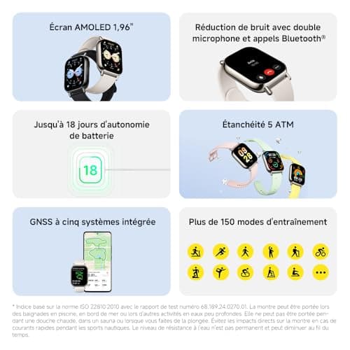 XIAOMI Redmi Watch 5 Lite - Montre Connectée, Écran Amoled 50mm, GPS intégré, 18 Jours d'Autonomie, Appels Bluetooth, Étanche 5ATM, Suivi Santé (Cardiaque, SPO₂, Sommeil), Garantie 2 Ans, Doré - Image 4
