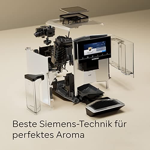 Siemens, EQ900 TQ903D03 Automatic Coffee Machine, App Control, Touch Screen, Barista Mode, AromaBoost, Noise Reduction, Premium Grinder, Steam Cleaning, 1500W, Stainless Steel - Image 8