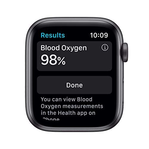 Apple Watch Series 6 (GPS, 44MM) Space Grey Aluminium Case with Black Sport Strap (Refurbished) - Image 3