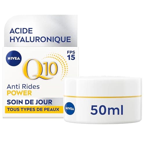 NIVEA Q10 Power Soin de Jour FPS15 (1x50 ml), crème anti rides enrichie Q10 Pur & Acide Hyaluronique, crème anti-âge booster de collagène, soin hydratant visage extra fermeté tous types de peaux - Image 2