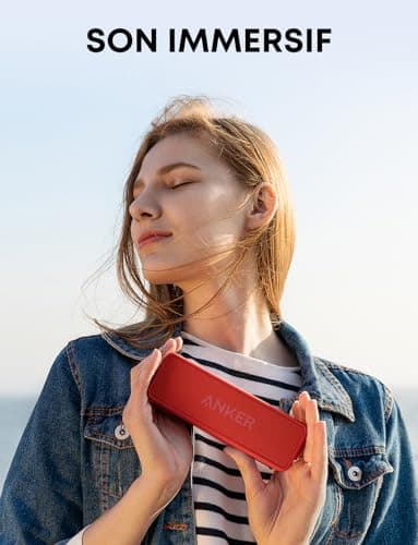 Soundcore Anker 2 Bluetooth Speaker, Powerful Wireless Bluetooth Speaker with Powerful Bass, 24 Hours Battery Life, 20 m Range, Waterproof IPX7 Waterproof and Built-in Microphone - Image 5