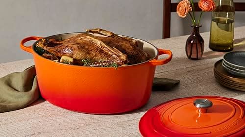 Le Creuset Signature Enamelled Cast Iron Casserole Dish with Lid, 40 cm, Oval, 13.9 L, Volcanic, 21178400902430 - Image 7