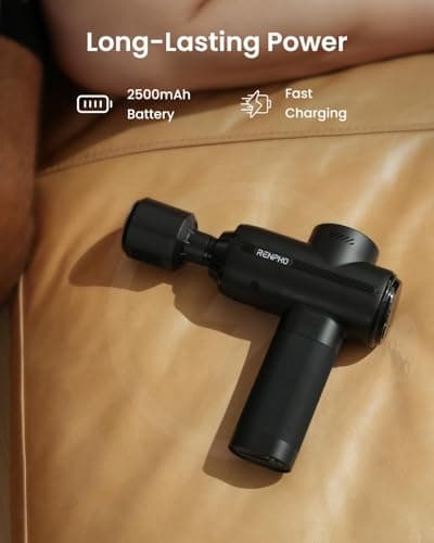 RENPHO Active Thermacool 2 Massage Gun with Hot and Cold Heads, 5 Speeds and 5 Tips for Optimal Muscle Massage, Good Selection of Gifts [2026 Version] - Image 7