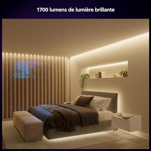 Philips Hue White and Color Ambiance, Kit de base ruban LED Lightstrip 3 mètres Smart LED pour l'intérieur - 1 pack - Contrôle avec Hue App - Fonctionne avec Alexa, Google Assistant et Apple HomeKit - Image 4