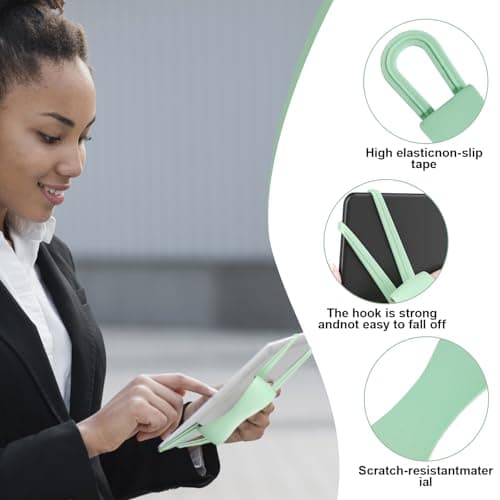 Comfortable Wrist Strap Holder for Kindle, Lightweight and Secure Hand Stand for Reading in Bed, Compatible with Kindle Paperwhite/Oasis/Kobo/Tablets 4.7-8 Inch (Matcha) - Image 4