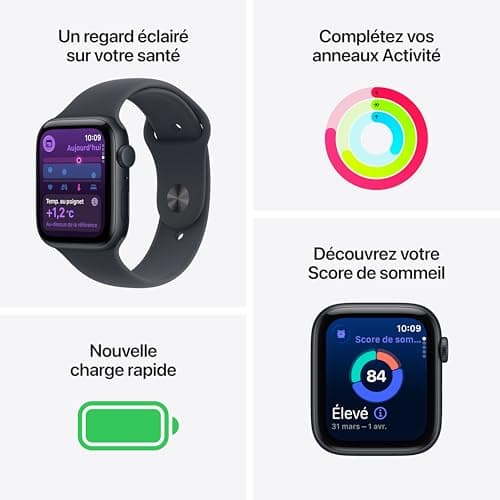 Apple Watch SE 3 [GPS 40mm] Smart Watch with Starlight Case and Starlight Sport Bracelet Activity / Sleep / Heart Rate Monitor Always On Screen - Image 4