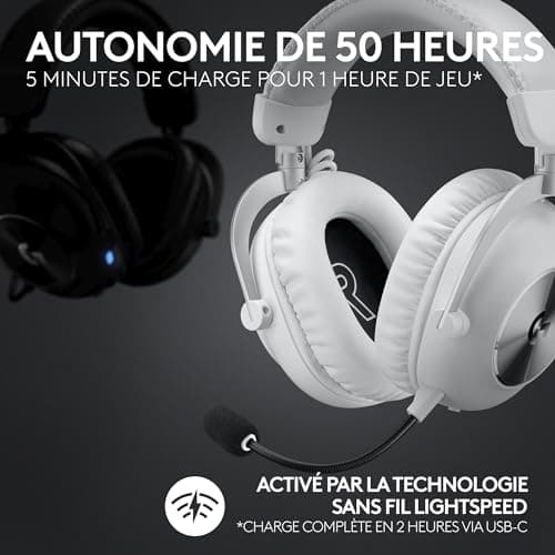 Logitech G Pro X 2 Lightspeed Gaming Headphones, Bluetooth, USB, 3.5 mm + Pro X TKL Rapid, Wired Gaming Keyboard without Numeric Keypad, Magnetic Analog Keys, Rapid Trigger, RGB, PC – White - Image 6