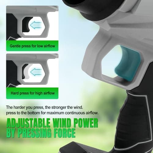 Cordless Leaf Blower for Makita 500,000 RPM Motor Lightweight Dust Cleaner with Adjustable Speed 215km/h Air Flow Electric Blower for Snow Blowing Dry - Image 7