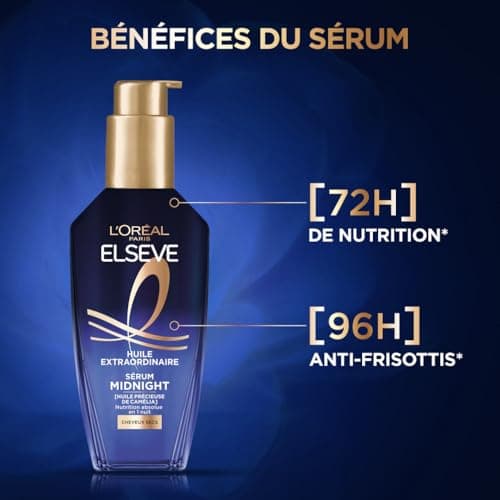 L'Oréal Paris - Night Hair Serum for Dry Hair - Nutrition & Transfer Free - Precious Camellia Oil - Elseve Extraordinary Oil - 100ml - Image 5