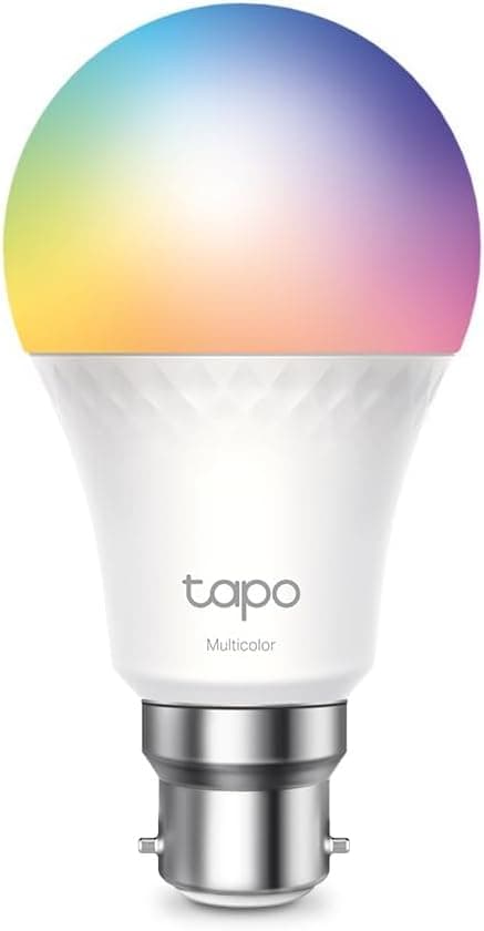 Tapo Ampoule intelligente B22 Matter, surveillance de l'énergie, extra lumineuse 1055 lm, ampoule intelligente 8,6 W, intensité variable, ampoules Alexa réglables, commande vocale avec Apple HomeKit,