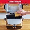 Moulinex Oil Fryer, Capacity 1 L Oil, 600 g French Fries, For 2 servings, Temperature 150°C to 190°C, Compact, Control Port, Minifrito AF220010, Black/Silver - Image 7