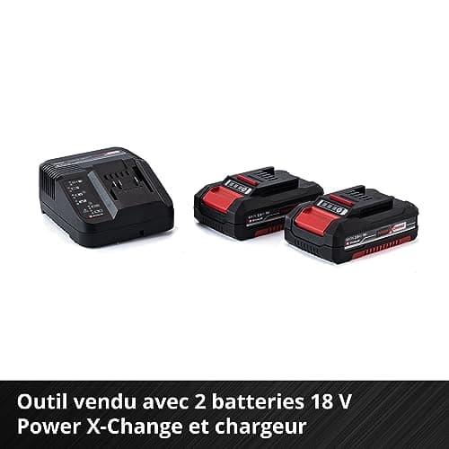 Einhell Perceuse Visseuse à percussion sans fil TE-CD 18/40 Li-i +64 (2x2,0 Ah) Power X-Change (Li-Ion, 18V, Couple 40 Nm) Livré avec 2 Batteries 2,0Ah, Chargeur et 64 Accessoires - Image 9