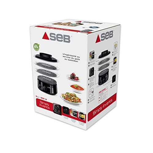 Seb Simply Invents VC110800 3 Bowl Steamer - Adjustable Capacity - Keep Warm - Black - Image 8