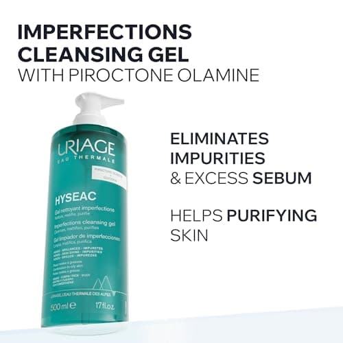 Uriage Hyseac Gel Nettoyant Anti-Imperfections Visage et Dos - Nettoie en Douceur & Purifie - Élimine l'Excès de Sébum - Pour Peaux Grasses à Tendance Acnéique - Sans Savon - pH Physiologique - 500 ml - Image 5