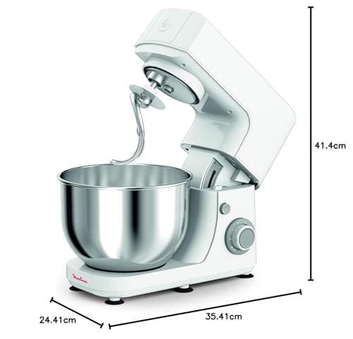 MOULINEX Essential Pastry Robot 800 W 6 Speed Stainless Steel Bowl 4.8 L Pastry Kit Whisk Kneader Mixer QA150110 - Image 7