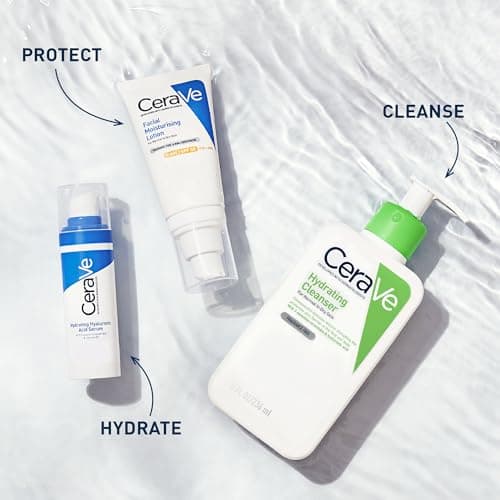 CeraVe Lotion nettoyante hydratante pour peaux normales à sèches, nettoyage doux du corps et du visage, avec 3 céramides essentielles et du hyaluron 88 ml - Image 7