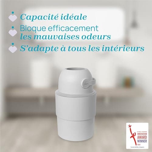 Chicco Telescopic Nappy Bin, Compact Odour Proof, Nappy Disposal, Foldable and Space-Saving Bin, No Need for Refills, Uses Normal Bin Liners, Grey - Image 4