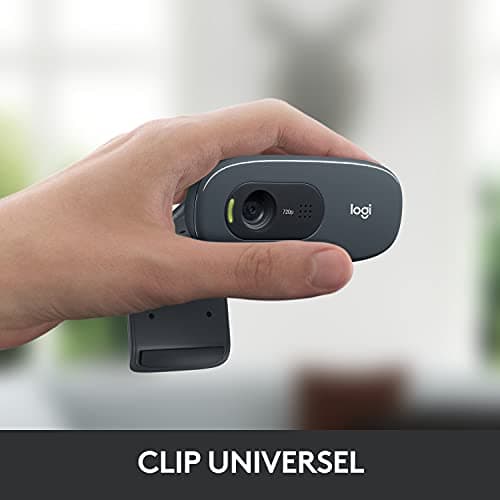 Logitech C270 HD Webcam, 720p/30fps, HD Wide Field of View, Light Correction, Microwave, Skype, FaceTime, Hangouts, WebEx, PC/Mac/Laptop/Tablet/Chromebook - Image 7