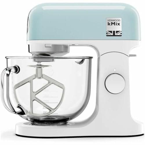 Kenwood KMX745APB kMix Pastry Mixer with 5L Glass Bowl, Stainless Steel K Whisk and Kneading Accessory, Ideal for Baking - Image 4