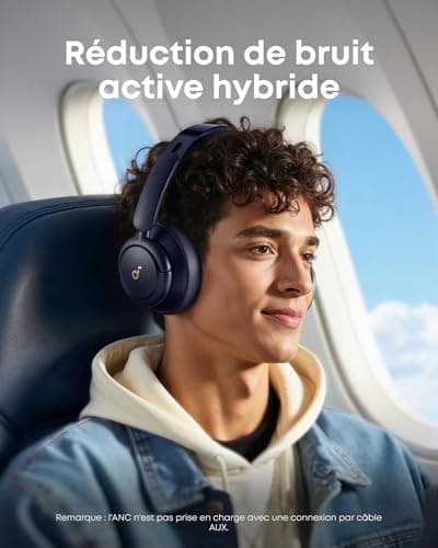 Soundcore by Anker Q30 Active Hybrid Noise Cancelling Wireless Bluetooth Headphones, Multiple Modes, Hi-Res Sound, EQ in App, 40 Hour Battery Life, Quick Charge, Comfort Earpads, Multi-Point - Image 4