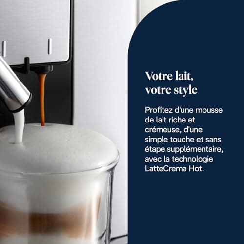 De’Longhi PrimaDonna Soul - Perfetto Machine à Café Automatique avec LatteCrema Mousseur à Lait Automatique, 18 Boissons en une Seule Touche, Écran Full-Touch, Argent et Noir (ECAM612.55.SB) - Image 7