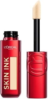 L'Oréal Paris - Encre de Teint Skin Ink - Fond de teint correcteur à la couvrance modulable - Tenue Semi-Permanente - Fini Naturel - Convient aux Peaux Sensibles - Teinte : Light Warm (100) - 15 mL