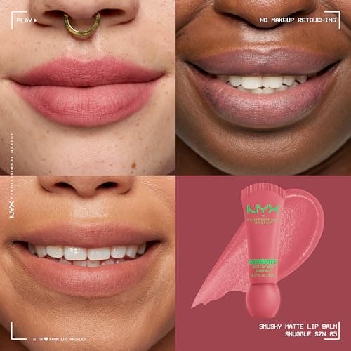 NYX Professional Makeup - Matte Tinted Lip Balm - Formula Enriched with Mochi Rice Powder and Nourishing Ceramides - Scented Shades - Smushy Lip Balm - Shade: Snuggle Szn - Image 4