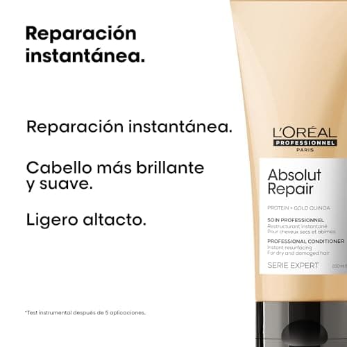 L'Oréal Professionnel, Instant Repair Conditioner, Dry & Damaged Hair, Intensely Nourishes Fiber, Repairs & Strengthens Fragilised Areas, Absolut Repair, Expert Series, 300 ml - Image 3