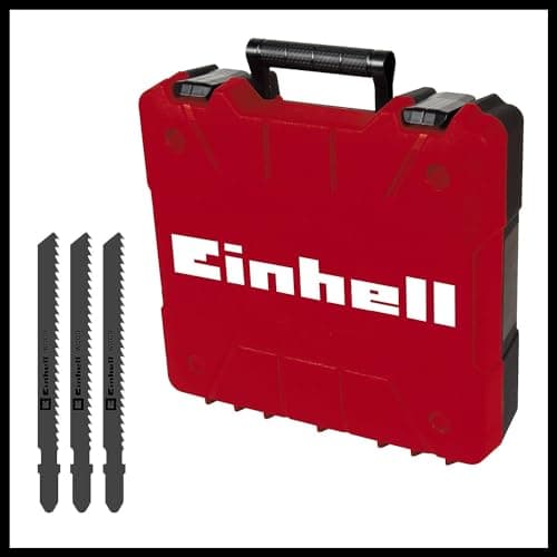 Einhell Jigsaw TC-JS 80/1 Kit (550 W, stroke height 20 mm, pendulum movement, cutting depth 80 mm in wood/10 mm in steel, speed 3,000 rpm, with 3 T-shank blades) - Image 4