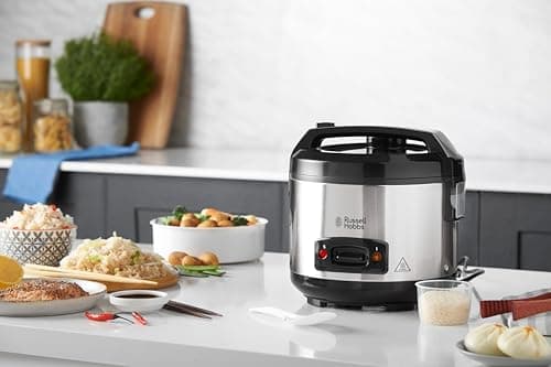 Russell Hobbs Rice Cooker [2-in-1 - Simple & Fast] Classic (1.2L, Steamer Basket, Lockable Lid, Auto Warm, Removable Non-Stick Bowl) 27080-56 (Amazon Exclusive) - Image 3