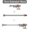 Extension Tube for Dyson V10 V11 V15 V8 V7 Vacuum Cleaner, Extension Tube Accessory Quick Release Extendable Wand, 72 cm - Grey - Image 6