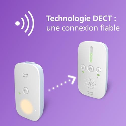 Philips Avent DECT Two-Way Audio Baby Monitor, Interference-Free, 330m Range, 24-Hour Battery Life, Smart ECO Mode, Night Light, SCD503/26 - Image 3