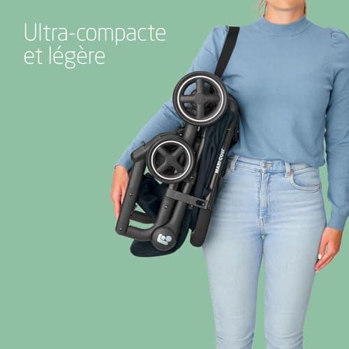 Maxi-Cosi Lara², Poussette Canne, 0-4 ans, 0-22 kg, Poussette Bebe Légère et Compacte, 3 Positions d'Inclinaison, Position Allongée, Pliage Automatique, Bandoulière, Essential Graphite - Image 4