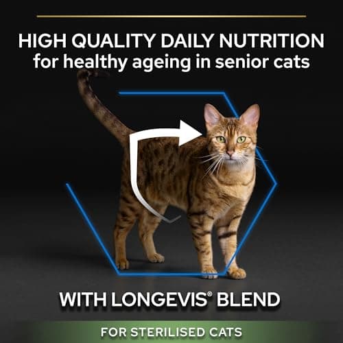PURINA PRO PLAN | LONGEVIS | Sterilised 7+ | Complete Food | Sterilized Senior Cat 7+ Years Old | For a Longer Healthy Life | Turkey | Dry Food | Bag | 3 kg - Image 8