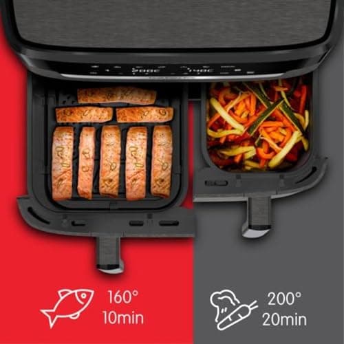 Moulinex Dual Easy Fry & Grill XXL Oil-free Fryer, 11 L Capacity, Synchronised Cooking, 7 Automatic Programs, Touch Screen, Air Fry EZ942HF0 - Image 5