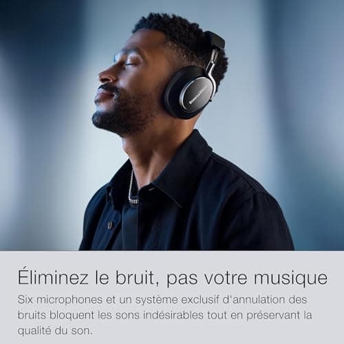 Bowers & Wilkins Px8 Wireless Supra-Ear, Noise Cancelling, Bluetooth 5.0, Fast Charging, 30 Hours High Resolution Playtime, Built-in Microphone - Bordeaux Royal - Image 5