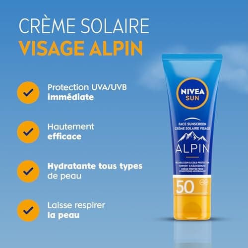 NIVEA SUN - Alpine Sun Cream SPF 50 - Sun, Cold & Wind Protection - UVA/UVB Protection - Moisturizes & Soothes - Licorice Root - Fluid Texture - Normal To Dry Skin - 50 ml - Image 4