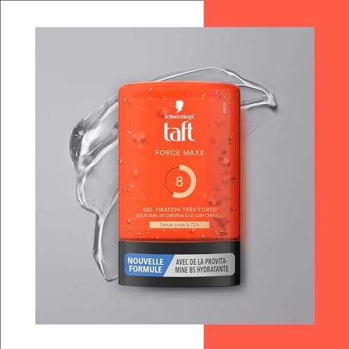Taft - Schwarzkopf - Styling Tube Gel - Maxx Force Gel - Holds up to 72H - Very Strong Hold - Gentle on Hair - Long Lasting Hold - No Sticky Effect - Formula Provitamin B5-300ml - Image 6