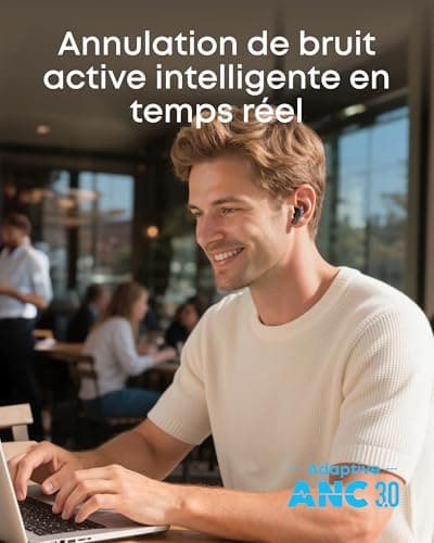 Soundcore Liberty Buds par Anker, Semi Intra-Auriculaires, ailettes Amovibles, Annulation de Bruit adaptative en Temps réel, Charge Rapide, Bluetooth sans Fil, Traduction, 30 h d’autonomie - Image 7