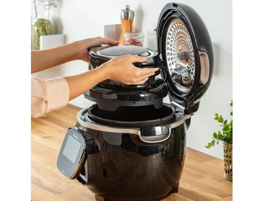 Moulinex Extra Crisp Cookeo, Air Fryer Lid, Crisp Recipes, Oil-Free Cooking, 4 Programmes, Adjustable Temperature, Compatible with Cookeo 6 L, Black EZ150800 - Image 4