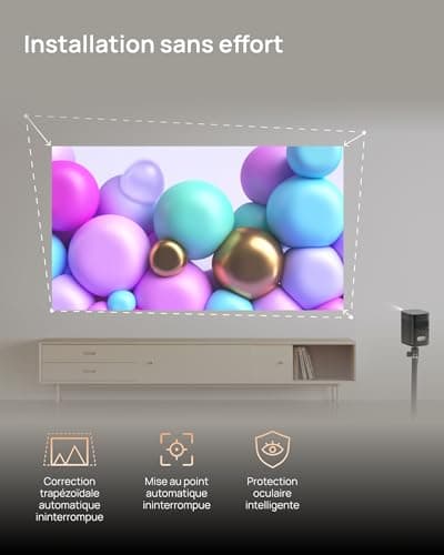 XGIMI MoGo 2 Pro (New) 1080P Portable Video Projector, Compatible with Google TV & Netflix, 430 Lumens ISO, 2X8W Speakers, Compatible with 4K, Autofocus, Smart Eye Protection - Image 5