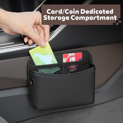 Side Pocket Organizer Seat Main Driver Organizer Car Universal Holder for Mobile Phone Universal Car Seat Accessories for Door (Black) - Image 4