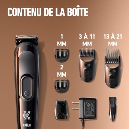 Gillette King C Electric Trimmer for Men, Cordless with Sharpened Blades Wear-Resistant and Washable Head, Set with 4 Different Combs for 3 Day Beard Shaving, Short, Medium and Long - Image 8