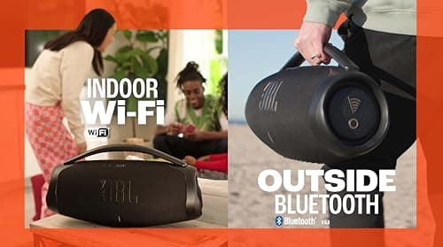JBL Boombox 3 WiFi, Portable Speaker Compatible with Bluetooth and WiFi, JBL Original Pro Sound and Powerful Bass, Waterproof and Dust-proof, 24 Hour Battery Life, Black - Image 4