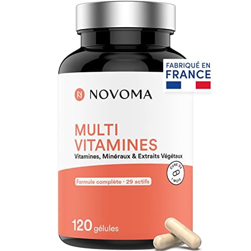 NOVOMA Multivitamins and Minerals, 29 Vitamins & Actifs A B C D3 E K2 + Magnesium & Zinc, 120 Capsules, Immunity Dietary Supplement for Women and Men, Made in France - Image 3
