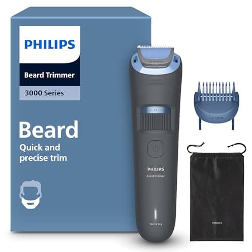 Philips Beard Trimmer Series 3000 – Rounded Edges, 20 Adjustable Cutting Heights, Lift & Trim Comb, 100% Waterproof, Autonomy Indicator, Soft Pouch, USB Charging, Model BT3619/15 - Image 2